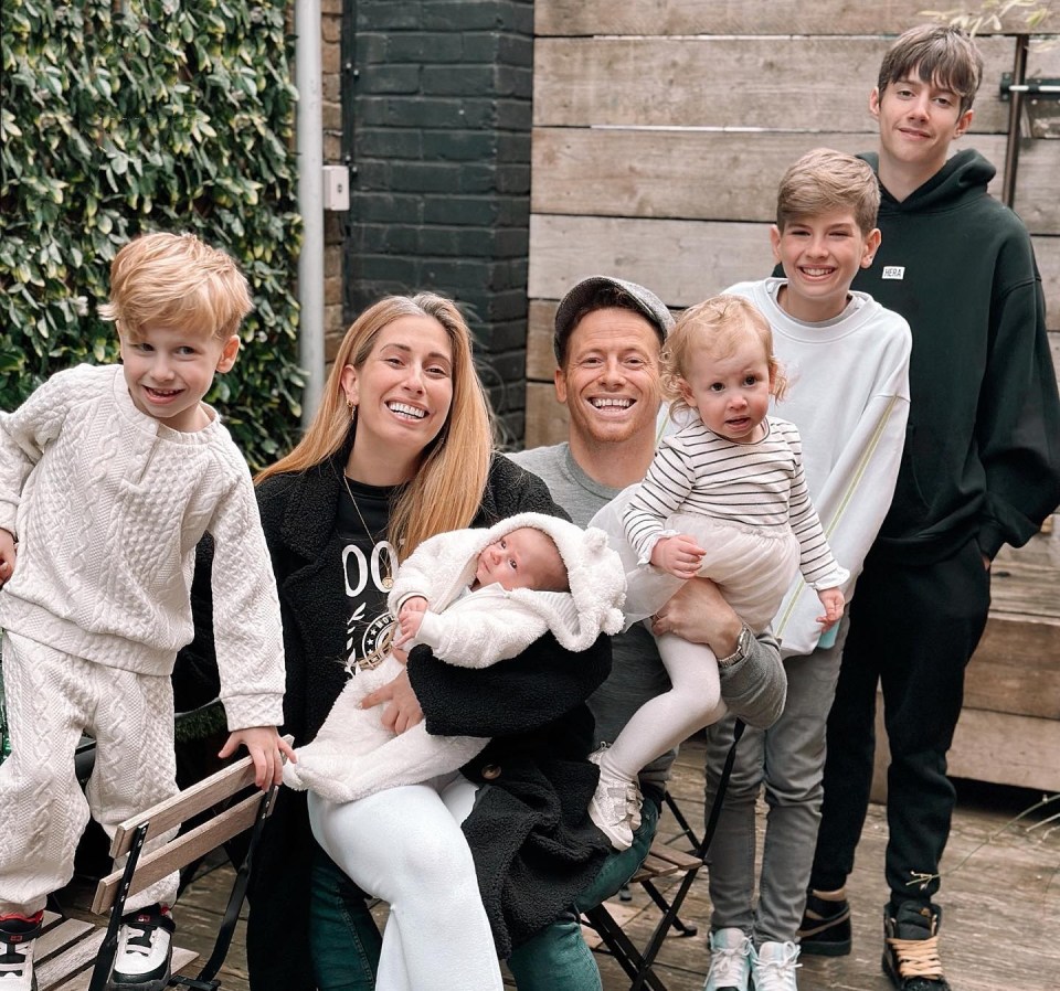 Stacey has five children - including two with husband Joe Swash