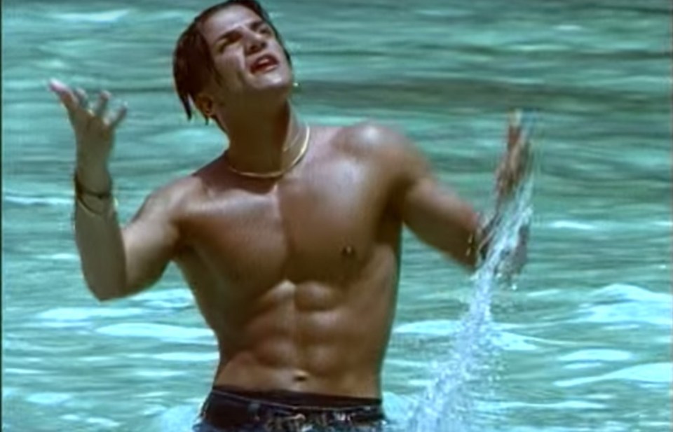 Peter Andre was renowned for his rippling abs during his pop heyday