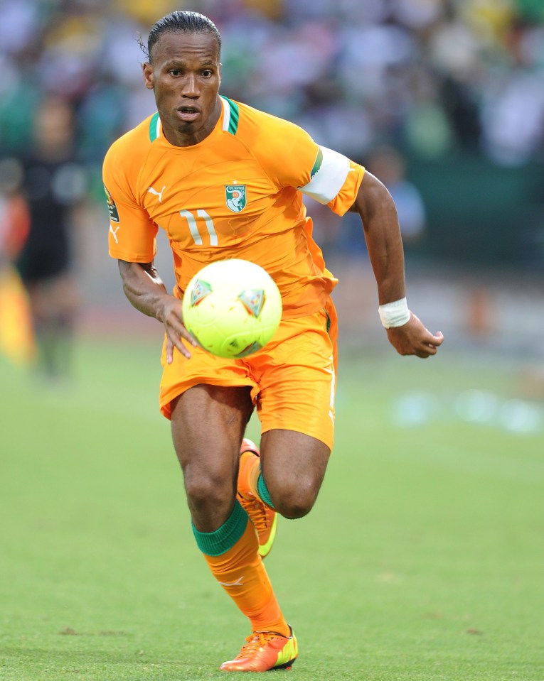 Chelsea all-time great Didier Drogba played for Shanghai Shenhua and Galatasaray in 2013 on his way to 105 Ivory Coast caps