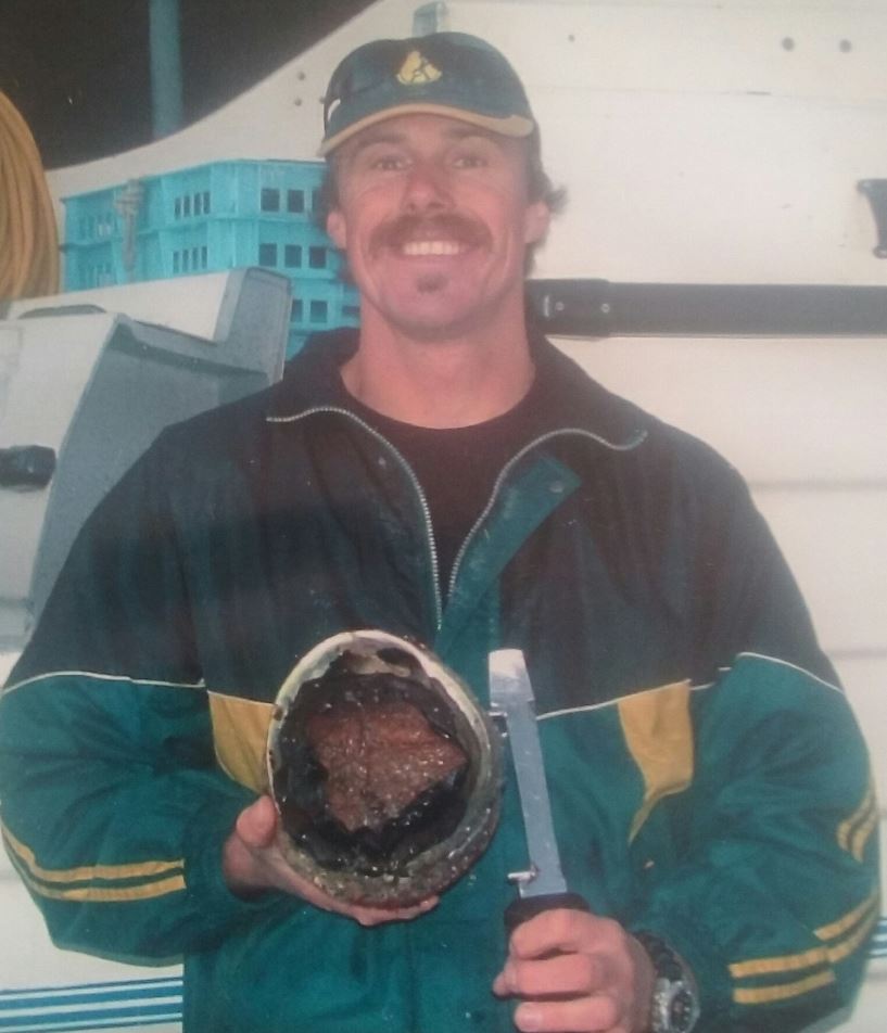 Eric seen with a massive abalone