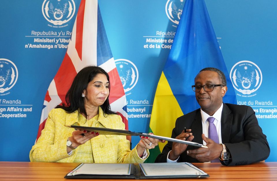 Ms Braverman signed an enhanced partnership deal with Rwandan minister for foreign affairs and international co-operation, Vincent Biruta