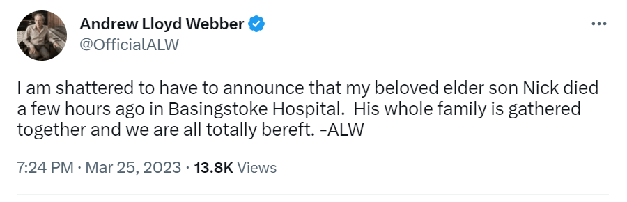 The news comes just days after his cancer battle was revealed