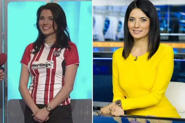 Natalie Sawyer appeared on Soccer AM in a Brentford shirt and now works at TalkSport