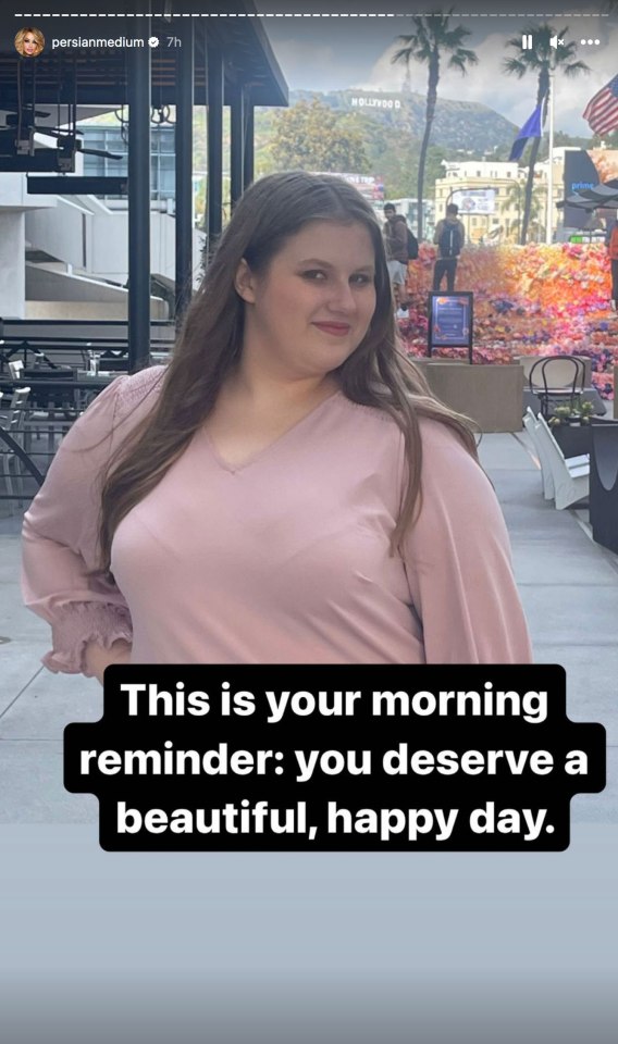 Julia poses in view of the Hollywood sign in this photo posted on Instagram