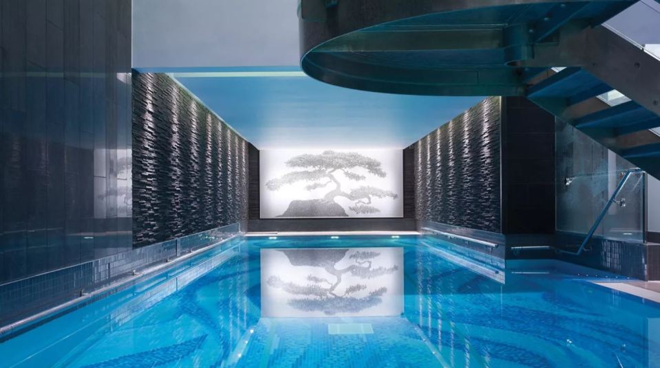 The luxury hotel boasts an indoor swimming pool and spa