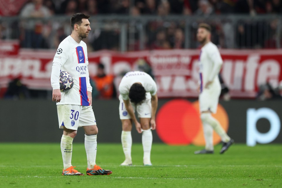 Lionel Messi and PSG are out of the Champions League