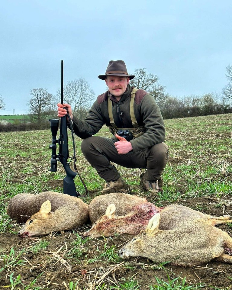 Ollie Williams has come under fire for posing with dead deer