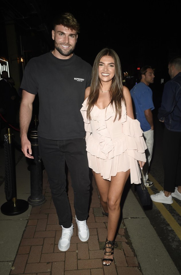 Samie and Tom looked loved-up as they headed out to Musu in Manchester