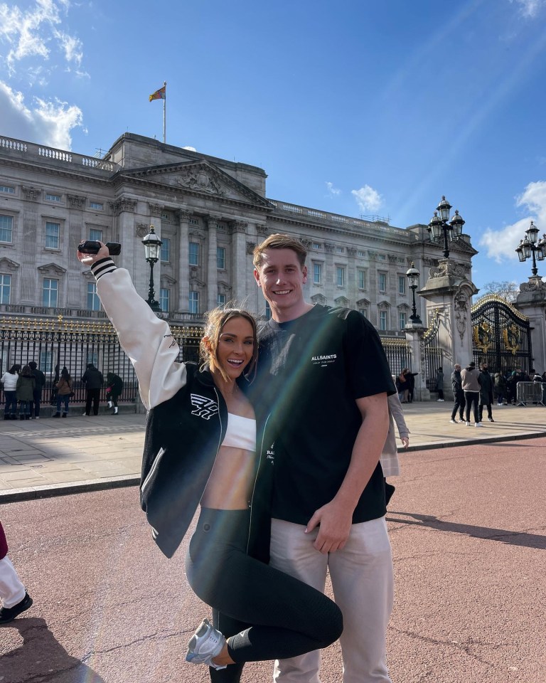 On the trip the couple visited Buckingham Palace