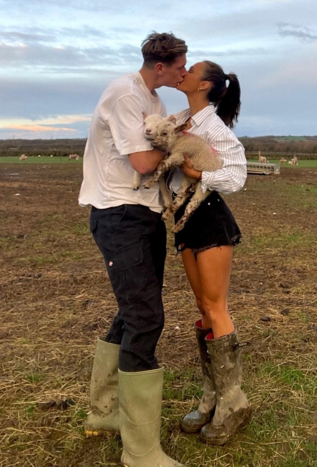 Will has introduced Jessie to his baby lambs