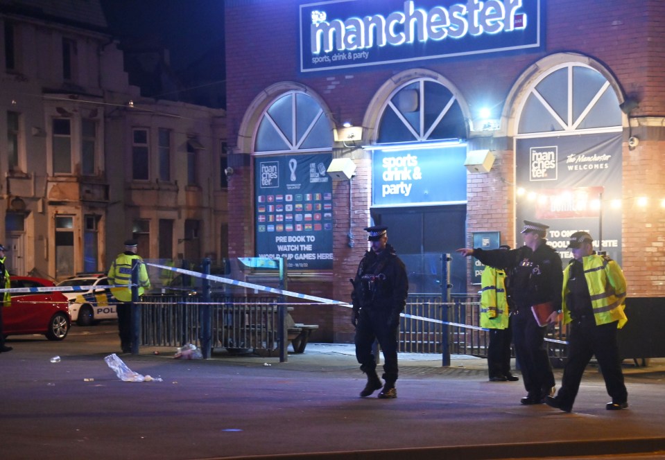 A fight broke out outside The Manchester pub on Saturday night