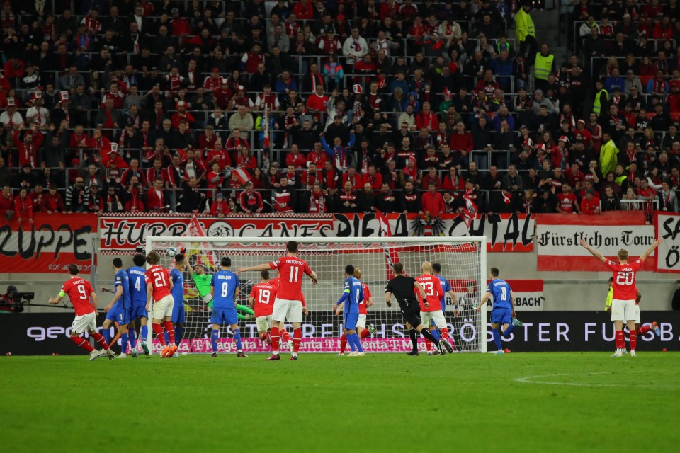 Sabitzer curled a beauty into the top corner from outside the box