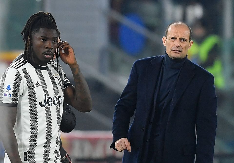 Juventus manager Allegri had no idea of the chaos that was about to unfold when he sent on Keane for Juan Cuadrado