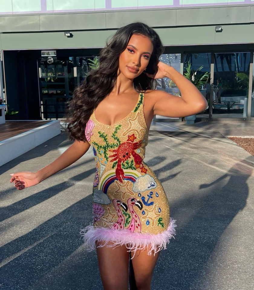 Maya Jama looked incredible in her Aftersun dress