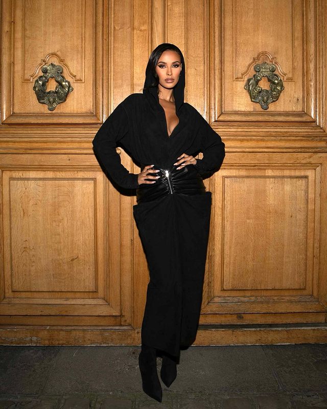 Maya Jama looked amazing in stunning black dress