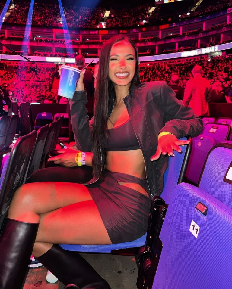 Maya Jama let her hair down after the end of Love Island by heading to a UFC match