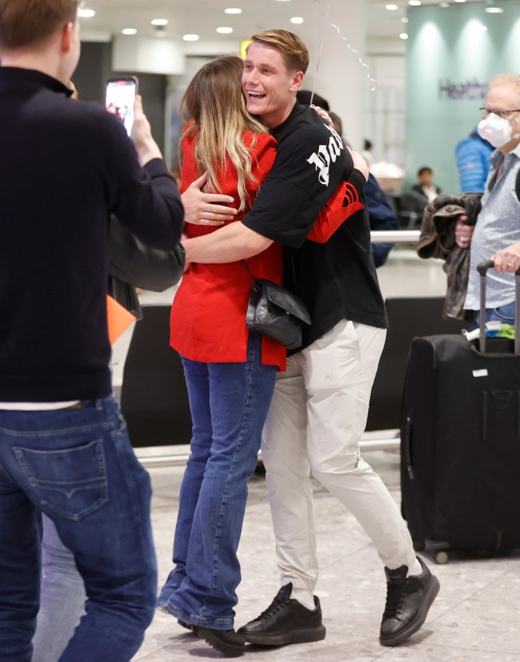 Will beamed as he was mobbed by fans as they arrived home