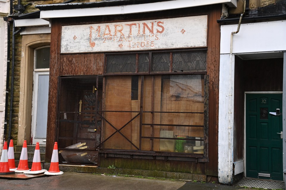 The town has many boarded-up shops