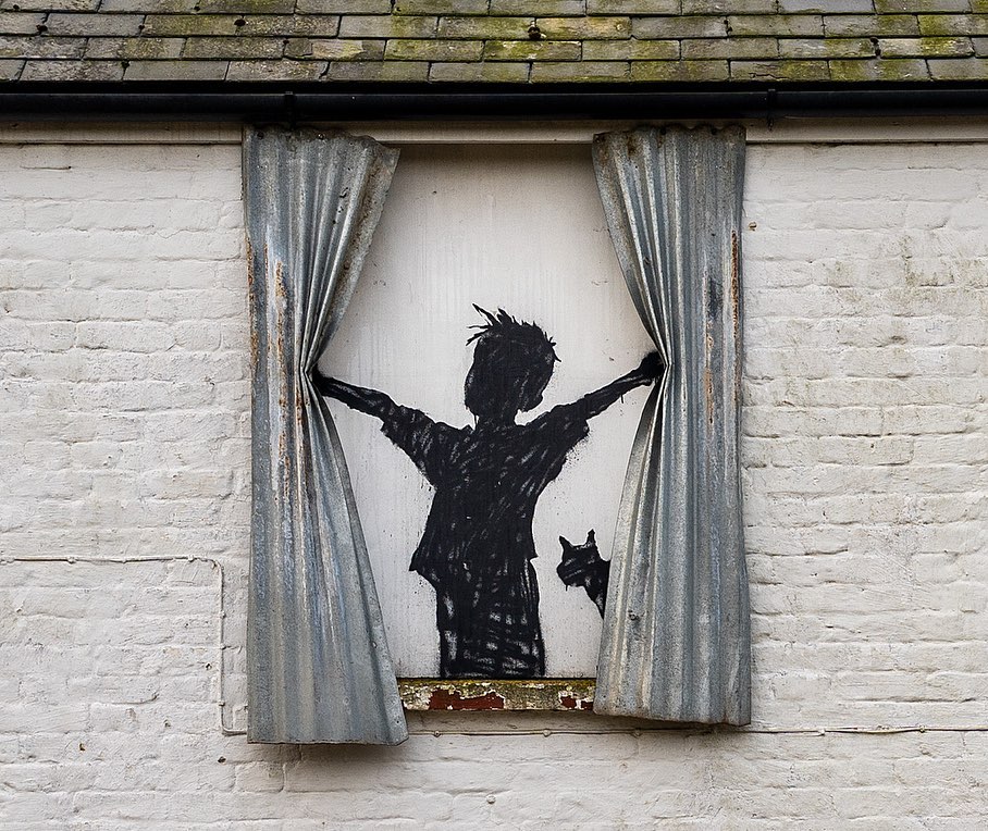 Banksy took to Instagram to claim the artwork this morning