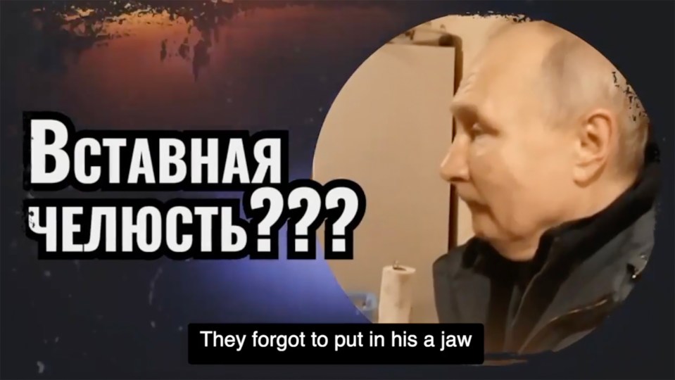 The clip pointed out that Putin’s jaw displayed significant sagging