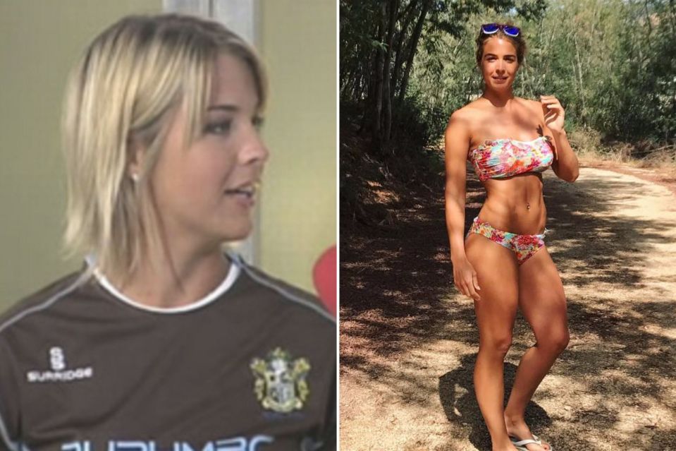 Actress and former glamour model Gemma Atkinson appeared on Soccer AM in a Bury shirt in 2007