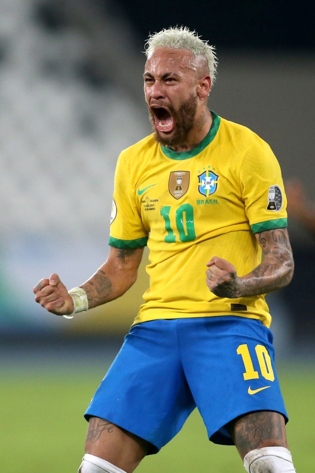 Neymar will hope to be fit and ready when Brazil switch from their traditional yellow in the summer