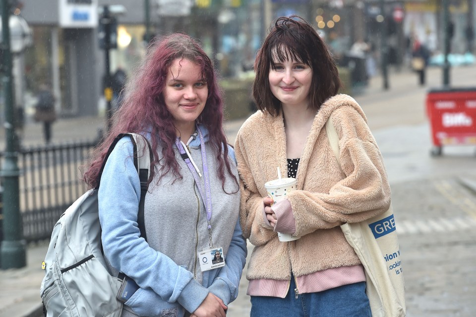 Students Achlys Earnshaw and Gabriel Anderson, both 18, avoid going out in town, especially when the football's on