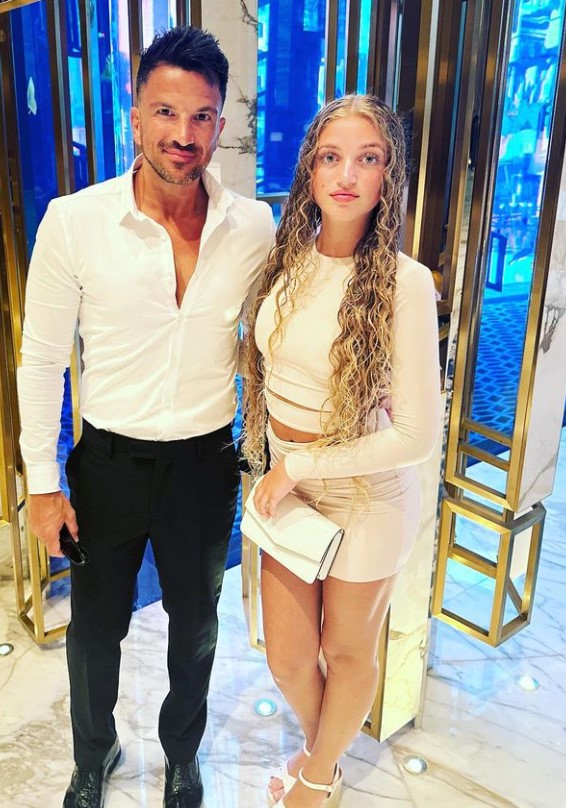 Princess and her dad Pete in Dubai for his birthday