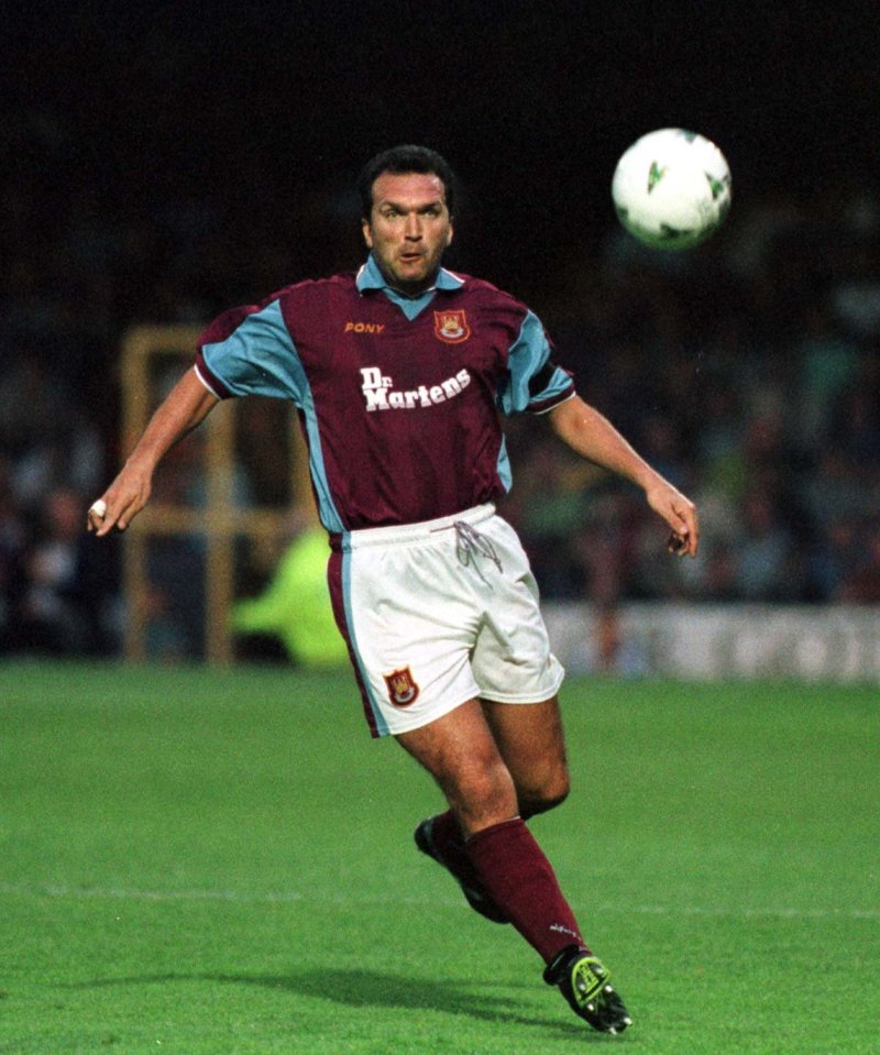 Ruddock as a West Ham debutant in 1998