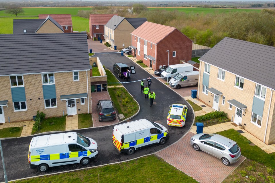 There was a heavy police presence at the Meridian Close home of Joshua Dunmore on Thursday morning