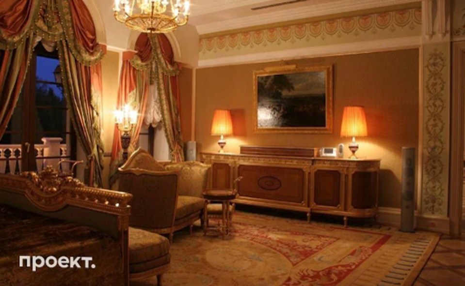 The mansion's luxurious interiors are said to have been inspired by Putin's love of his hometown St Petersburg