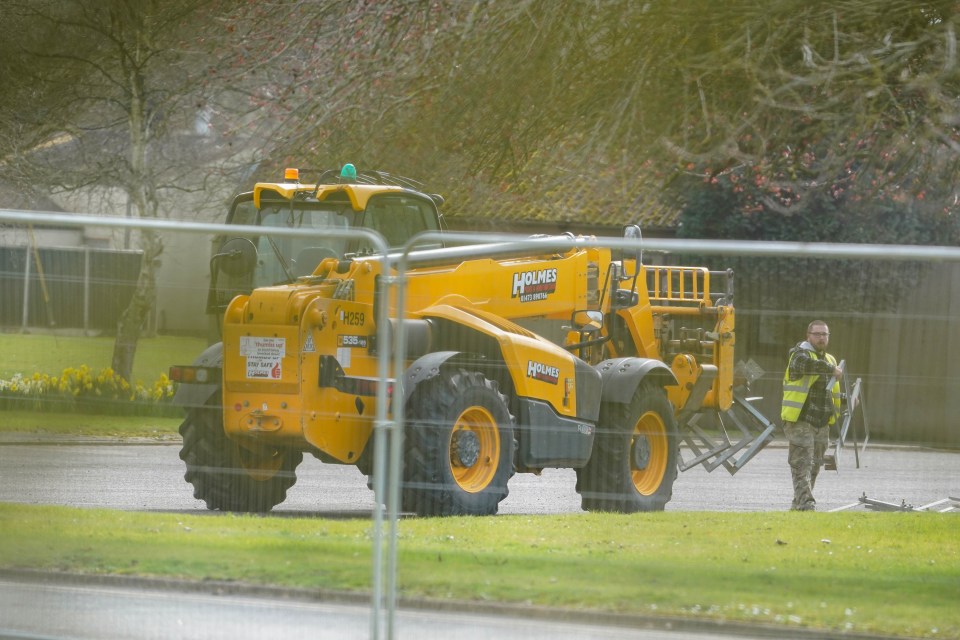 Fencing was seen being put up at RAF Wethersfield