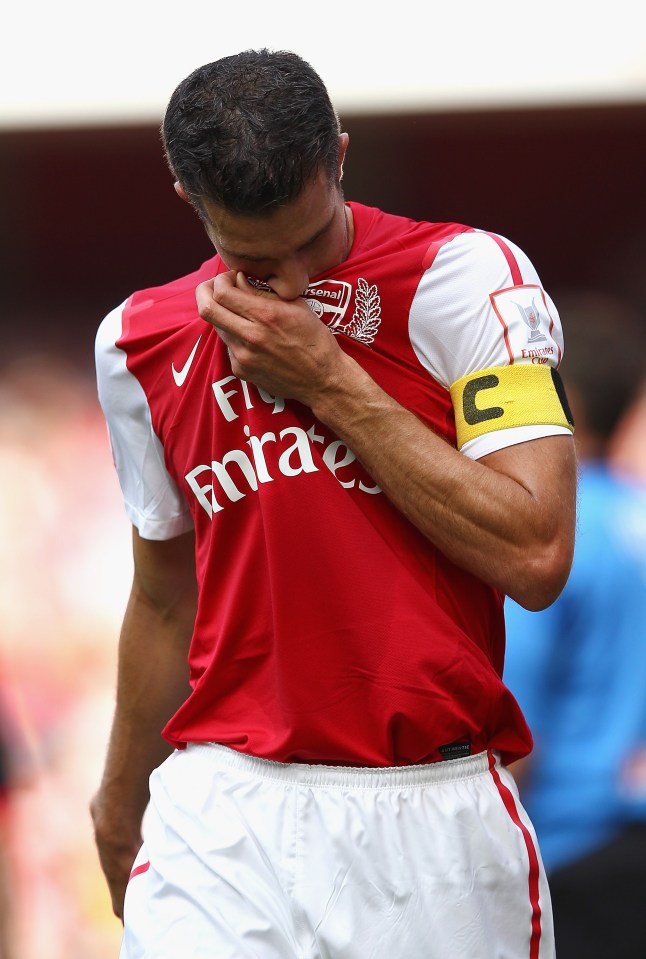 Van Persie was an Arsenal icon before leaving for Manchester United in 2012