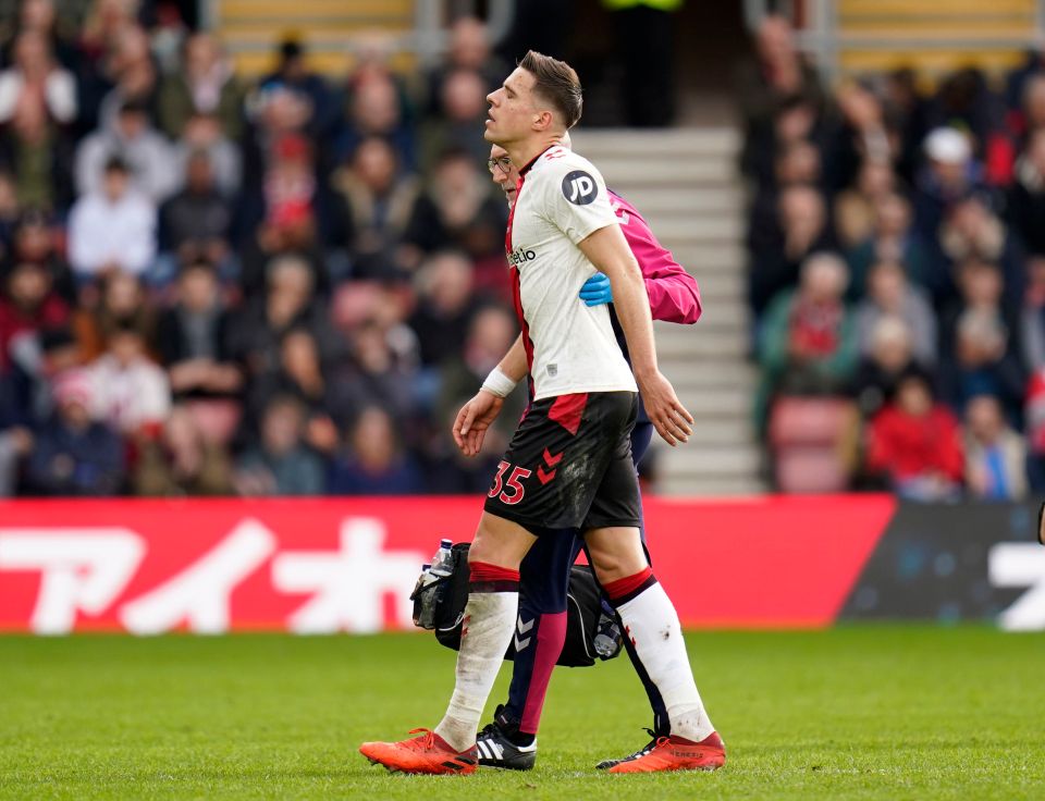 Jan Bednarek suffered a broken rib