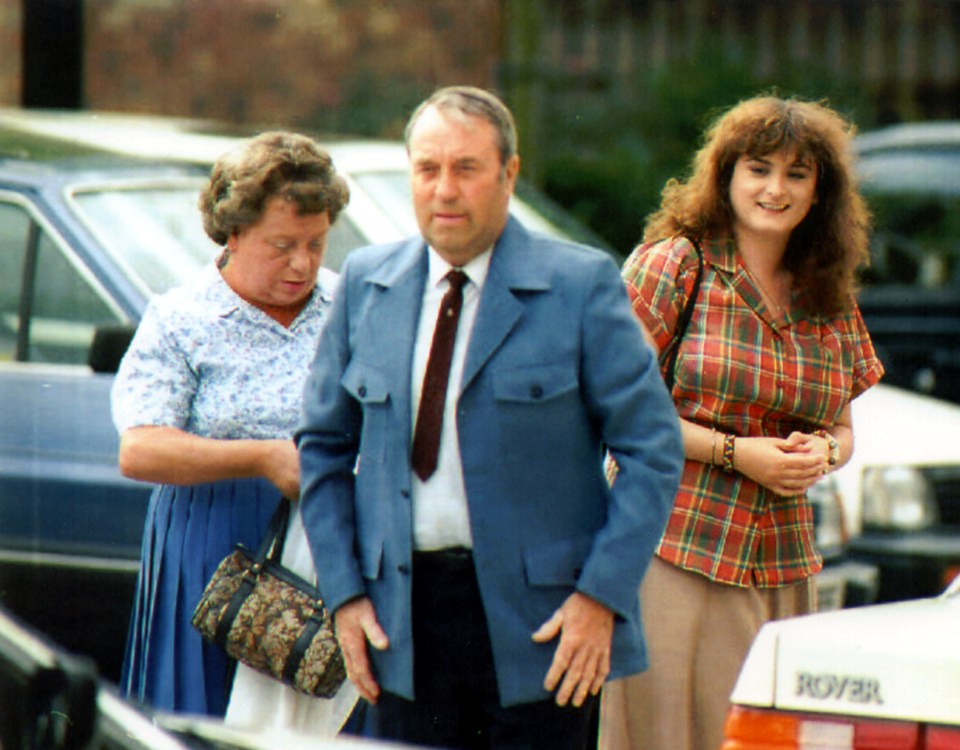 Stephanie, right, seen with her parents after she had been released by Sams