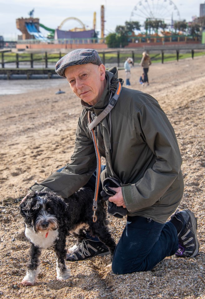 Resident Dave Cook says he only walks his dog on the beach when visitors aren't around