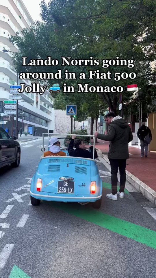 He was seen driving a Fiat 500 Jolly in Monaco