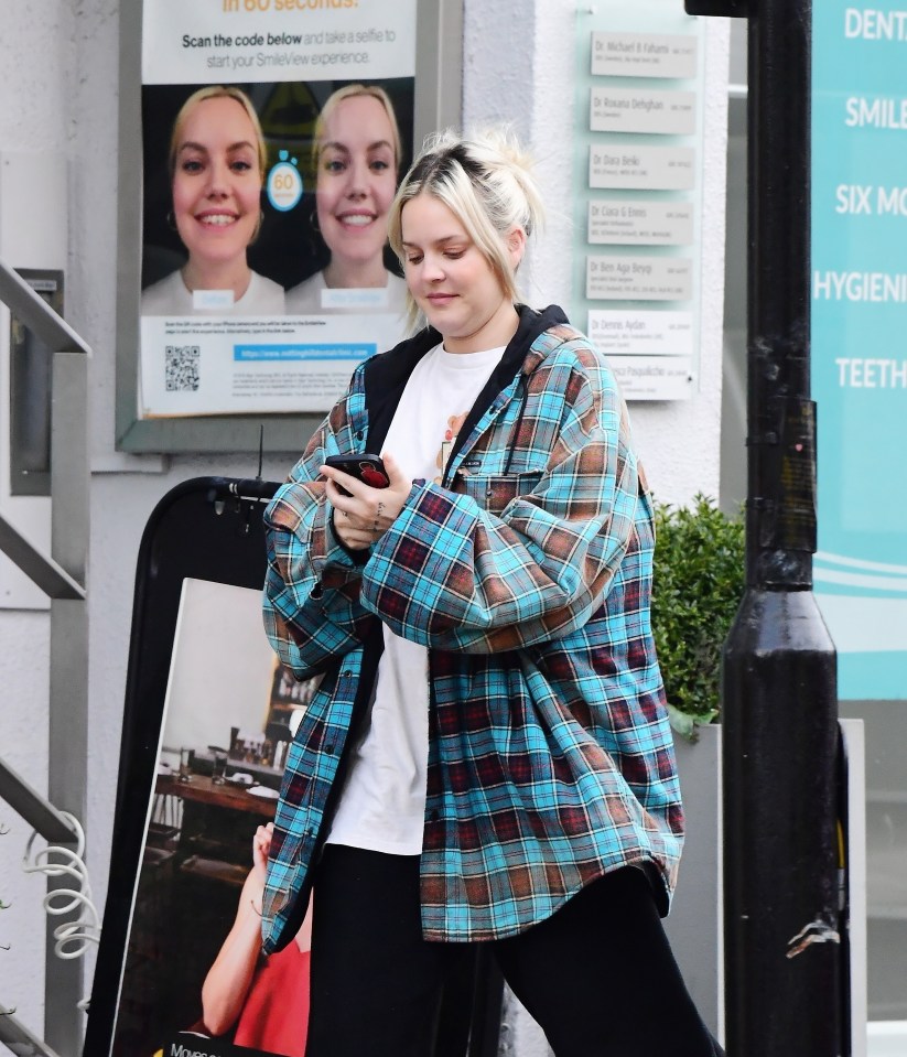 Anne-Marie was all smiles as she left a dentist in Notting Hill