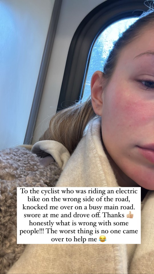 Zara was recently knocked over by a cyclist riding an e-bike