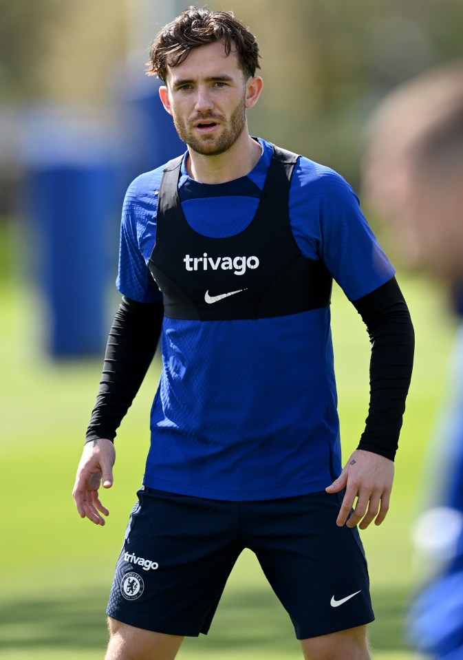 Ben Chilwell was out in the spring sunshine