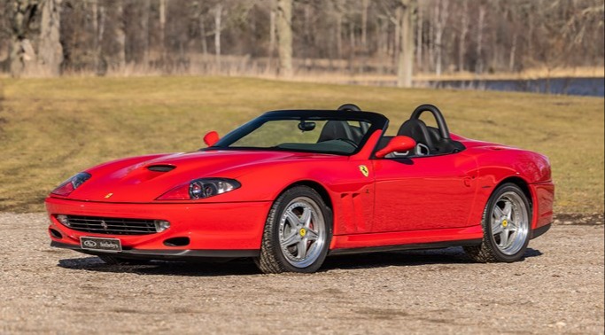 A 2001 550 Barchetta model adds a slightly more modern flavour