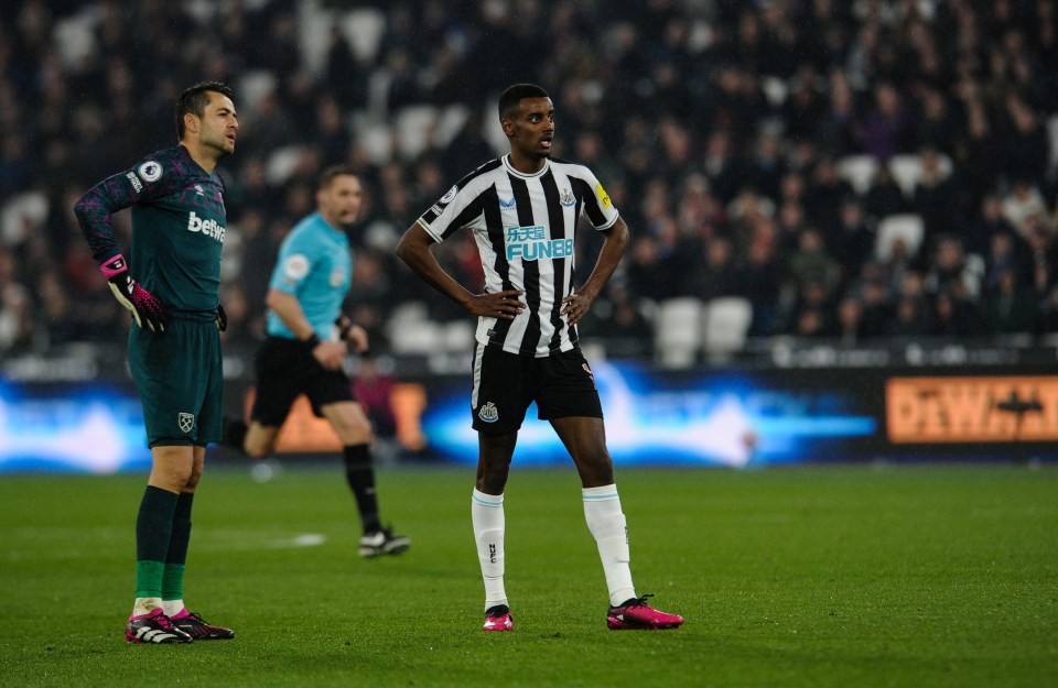 Lukasz Fabianski could only stand and watch Alexander Isak's shot float in