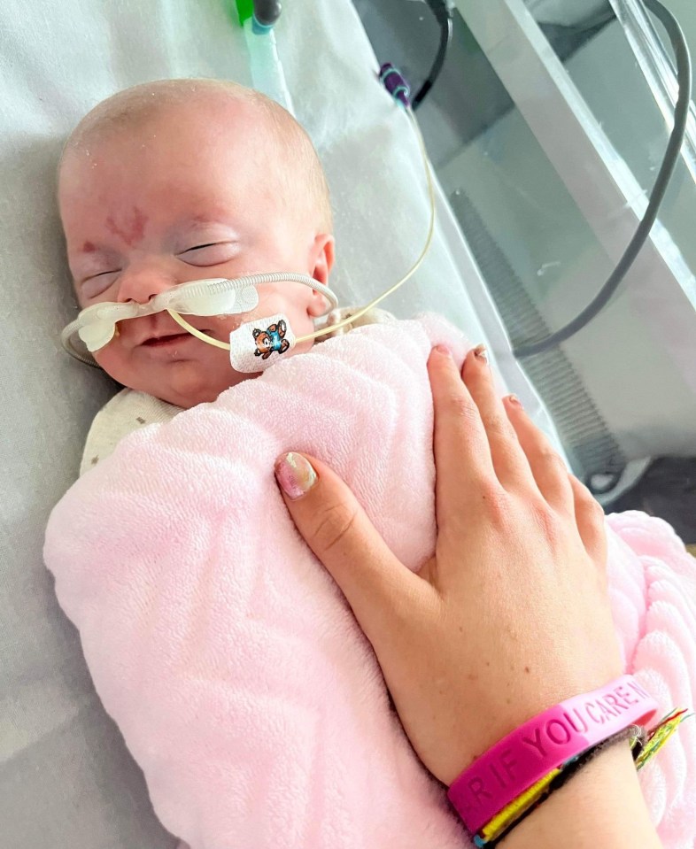 Baby Melanie fought for her life in the hospital, suffering a bleed on the brain and a detached retina in her both eyes