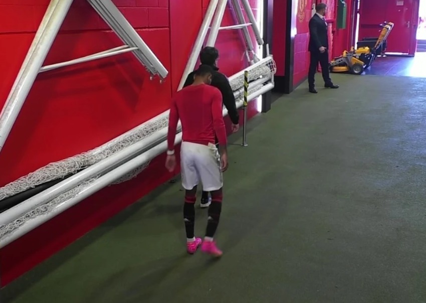 Rashford went straight down the tunnel after being replaced