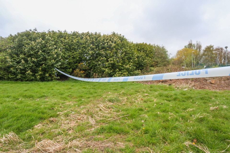 An area remained cordoned off inside the park