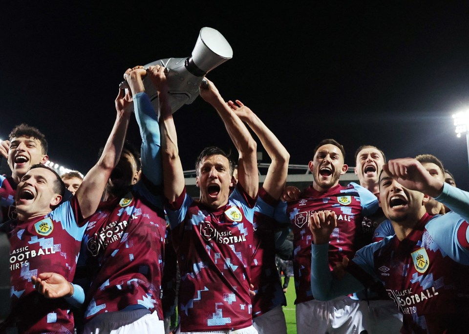 Captain Jack Cork prepared his trophy lift