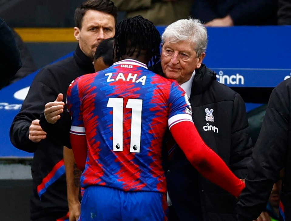 Roy Hodgson comforts his star man