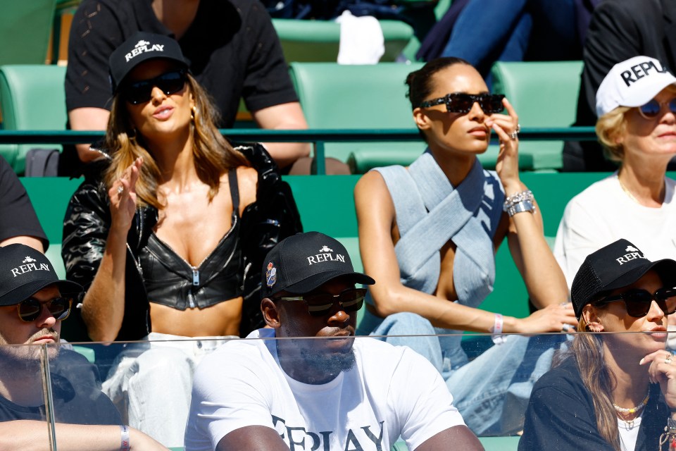 Usain Bolt watches on at the Monte-Carlo Masters