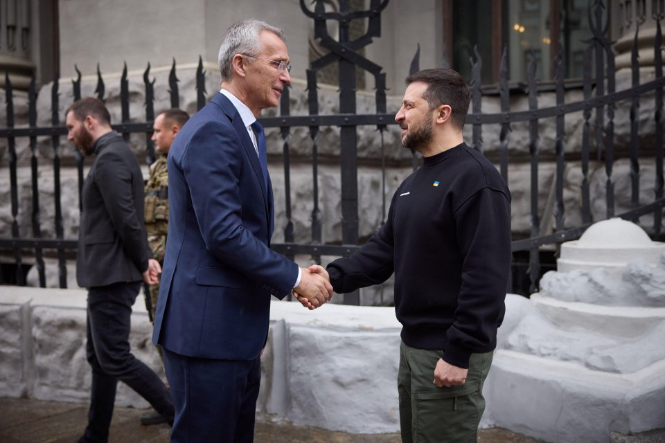 Zelensky meets with Secretary General of NATO Jens Stoltenberg yesterday in Kyiv