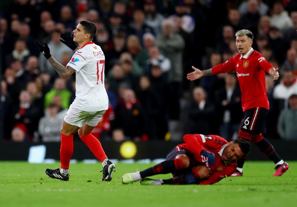 Casemiro was left in agony as Lamela escaped a sending off